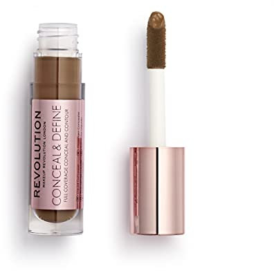 MAKEUP REVOLUTION Conceal and Define Concealer - C17 - Concealer mit Applikator, 30 g