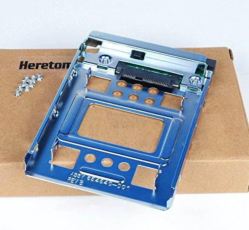 Heretom Soporte Adaptador Bandejas de Disco Duro SATA y SSD de 2,5 SSD a 3,5 Tray Caddy Caddie Adapter PN: 654540-001 con 8 Tornillos