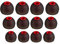 XCESSOR (S/M/L) 6 Pares (12 Piezas) de Reemplazo de Silicona en Auriculares intrauditivos Auriculares de tamaño S/M/L. Reemplazo de Auriculares para Auriculares Populares intrauditivos. Negro/Rojo