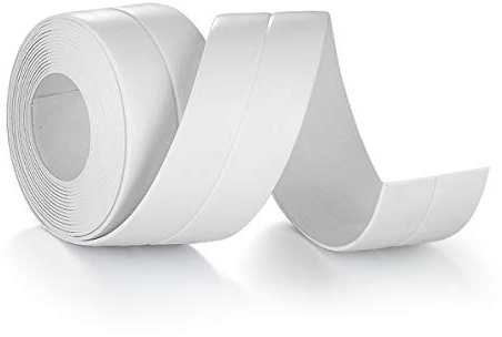 Dooppa Selbstklebende PVC-Dichtungsband für Badezimmer, Küche und WC (38 mm Breite x 3,35 m Länge), weiß