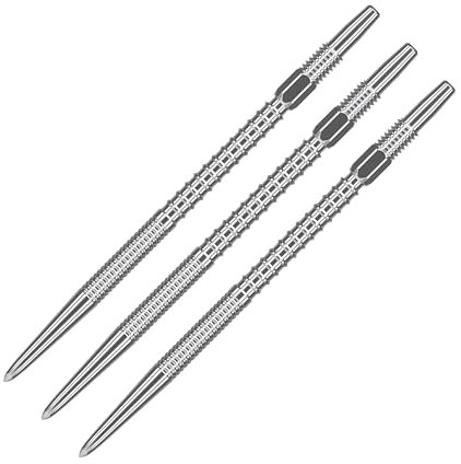 Target Darts Swiss Points, Fire Swiss Point Dartspitzen (3er Pack Spitzen) 30MM, Silber | Wechsel Dartspitzen, Profi Dart Zubehör