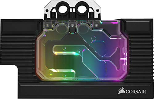 Corsair Hydro X Series, XG7 RGB 20-SERIES GPU-Wasserkühler für NVIDIA GeForce 2070 Founders Edition (Präzise Konstruktion, Aluminium Backplate, Durchflussindikator, Anpassbar RGB-Beleucht) Schwarz