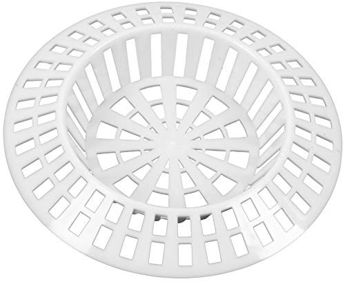 White Sink Strainer 1.5 Plastic Drain Catcher for Small Kitchen & Bathroom Sinks