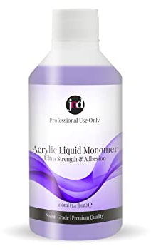 JND Acrylic Liquid Monomer Professional Salon Quality Acrylic Nails Extensions Nail Art (100ml, Purple)