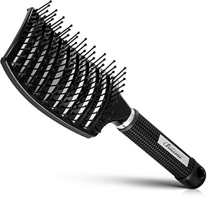 Hair Brush, Professional Curved Vented Brush for Faster Blow Drying for Women, Men, Paddle Detangling Brush for Wet Dry Curly Thick Straight Hair