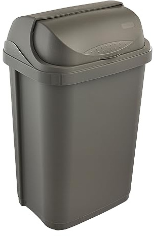 keeeper Rubbish Bin with Roll Cover, 25 litres, Rasmus Eco Line, Gray