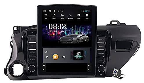 Schermo verticale a 9,7 pollici della radio di multimedia di navigazione GPS dell'automobile di Android 9.1 per Toyota Hilux 2015-2019, supporto FM DSP RDS/lettore DVD/controllo del volante di