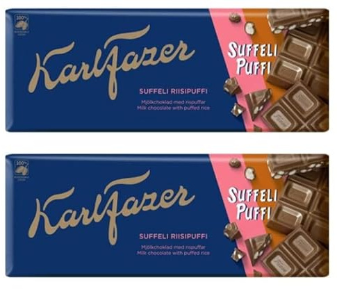 Fazer Karl Fazer Suffeli Milchschokolade Schokolade 2 Bars von 198G 14oz