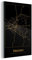 MuchoWow Glasbild Glasfoto Wandbild Bilder Deko 60x90 cm Stadtplan - Dresden - Gold - Schwarz