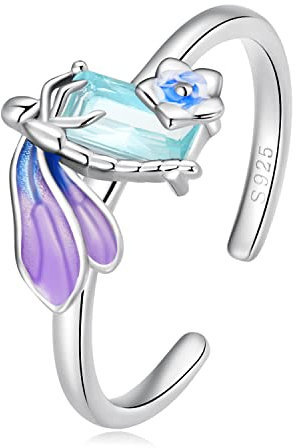 GemKing SCR848 Beautiful dragonfly ring S925 Sterling Silver Ring