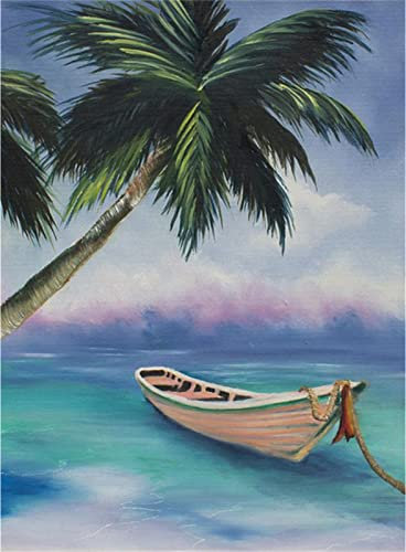 Diamond Painting, DIY Kinder Diamant Painting Bilder, Baum am Meer 5D Erwachsene Groß Vollbohrer Diamant Malerei Cross Stickerei Malerei Kits, für Wohnwand Wand Dekoration Geschenk 80x120cm