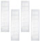 4 Pezzi Griglie Aerazione Rettangolari, Bianco/Lega Di Alluminio Fessure Di Ventilazione E Griglia 80 X 300 Mm Coperchio Di Ventilazione Per Armadio, Guardaroba, Ventilazione
