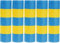 Luftschlangen Papier bunt Party Deko Geburtstag Hochzeit Set holografisch, Stück:5 Stück, Luftschlangen:Blau Gelb gestreift