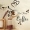 Kaffeetasse Wandtattoos Vinyl Küchen Wanddekoraufkleber Kaffee Tee Schild Wandkunst Aufkleber Abnehmbares DIY Kaffeedekorationen Für Home Café Shop Kaffeestation Bar
