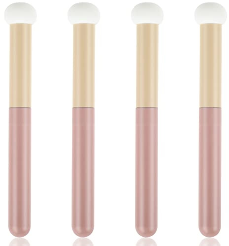 Lot de 4 pinceaux de maquillage - Pour femmes et filles - Rose