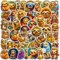 Bric Dodo 50 Stück Faultier Aufkleber Auto Laptop Telefon Gitarre Skateboard Motorrad Fahrrad Faul Sloth Stickers Set Vinyl Wasserdicht Aesthetic Aufkleber für Jugendliche Kinder Erwachsene