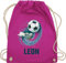 Turnbeutel Rucksack - Fußball Schuss Cool Fußballfan - Unisize - Fuchsia - stoffbeutel personalisierte geschenke junge beutel fussball mädchen fussballgeschenk sportsack stofftasche kindergarten