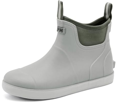 Jesindr Stivali Gomma Uomo Da Pioggia, Stivali Da Pesca, Antiscivolo Leggere Comode Shorty Boots, Impermeabile Nero Scarpe Da Giardino
