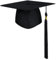GraduatePro Doktorhut Abschluss Hut Bachelor Master Uni Akademiker Schuluniformen Studentenhut Studienabschluss Kappe Hüte Schwarz