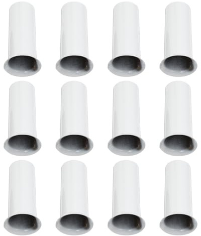 Amosfun Socles de Lampe pour Lustre en Fer Blanc, Lot de 12 Pièces | Remplacement de Couvercles Anciens, pour Lustre en Cristal et Chandelier, Accessoires D’Éclairage, Blanc