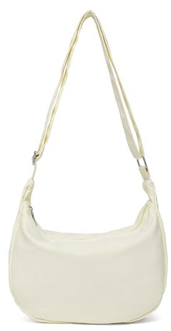 Miss Lulu Damen Halbmond Crossbody Schultertasche, Wasserdichte Nylon Umhängetasche mit Verstellbarem Gurt, Hobo Schultertasche für Freizeit & Reisen, Tragbare Halbmond-Tasche Umhängetasche
