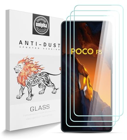 Zidwzidwei Protector de Pantalla para Xiaomi Poco F5 [3-Pack], 9H Dureza Vidrio Templado, 2.5D Alta Definicion Alta Sensibilidad, Antiarañazos Protector de Pantalla