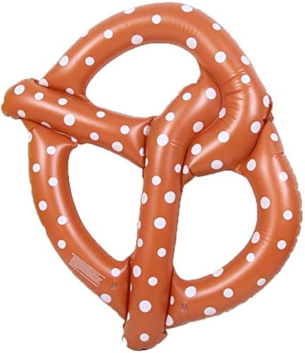 Aufblasbare Poolschwimmer Schwimmen 140 cm Float Luftmatratze Aufblasbare Brezel Clircle Party Pool Float Spielzeug Schwimmen für Erwachsene Kinder zum Entspannen im Pool (Farbe: Braun, Größe: A)