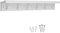 Keypak 6 Coat Hooks with Shelf, 68cm Wooden Floating Shelf with Lip, Wall Mounted Coat Rack Hallway Organiser - Pre-Assembled, Fixings Included (White)
