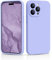 CALOOP Slim-Fit for iPhone 14 Pro Max Case,Sturdy Shockproof Hard Frame Cover with Anti-Scratch Microfiber Lining,Skin Soft Liquid Silicone,Full Protection for Screen and Camera Lens (Light Purple)