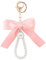 HUTRADE Süße Lilien Sakura Blumen Schlüsselanhänger - Elegantes Armband für Damen, Hochwertige Perlen Schlüsselanhänger, Schleife, Schlüsselanhänger Zubehör（Rosa）