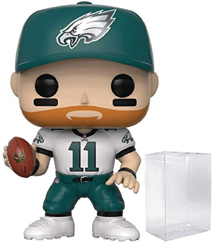 POP Fußball: Eagles – Carson Wentz Funko Vinyl-Figur (mit kompatibler Box-Schutzhülle), mehrfarbig, 9,5 cm