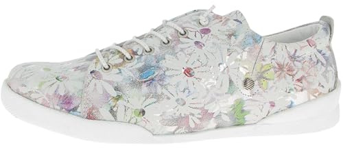 Andrea Conti Damen Sneaker Leder florales Muster Schnürung 0349034