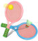 FOYTOKI 1 Satz Badmintonschläger-Set Tennisschläger Kinder Badmintonball Tennisschläger Für Kinder Mini-tennisschläger Badmintonschläger Für Kinder Tennisschläger Für Jugendliche Plastik