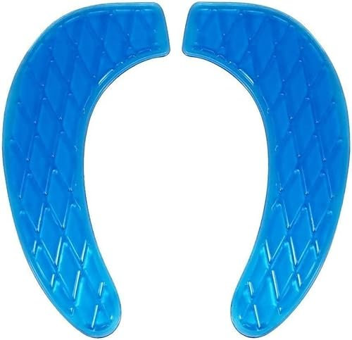 Vicopico - Funda para asiento de inodoro, suave, lavable, gruesa, acolchada, color azul