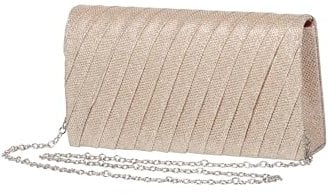 Vera Mont Damen Clutch-Tasche im Glitzer-Look ACC, Cream/Silver