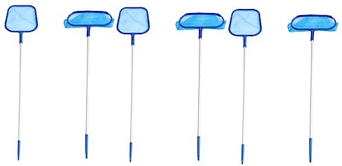 BESPORTBLE 3 Juegos De Red De Pesca Telescópica De Aluminio para Piscina Kit De Malla para Piscina Cesta Flotante Postes para Piscina para Limpieza Bomba De Agua Secador Redes para