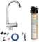 BieTal® Trinkwasserfilter mit Aktivkohle 3-Wege Wasserhahn Chrom Drehbar Klappbar sauberes & frisches Wasser für dein Zuhause Praxis Büro Wohnmobil Aktivkohlefilter Wasserfiltersystem & Wasserstop