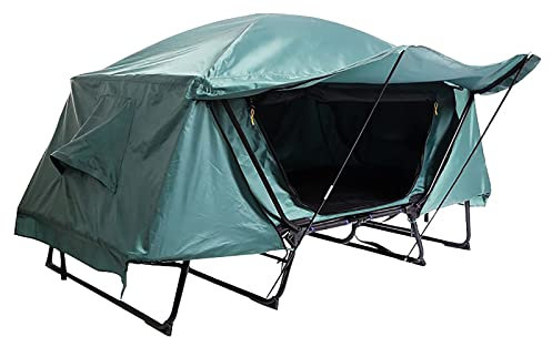 MRKU 1-Personen-Zeltbett, faltbares Off-Ground-Zelt, erhöhtes Campingzelt mit Tragetasche für Outdoor-Wanderungen, Camping, Picknick, Angeln, Camping, Angeln, Autodach