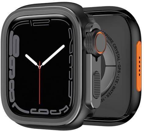 Songsier Metallo Cover Compatibile con Apple Watch Serie 6/SE/5/4 44mm,2 in 1 Protettiva per Schermo Impermeabile Resistente ai Graffi per iWatch 44mm [Senza Protezione per lo Schermo]