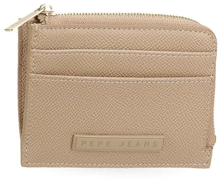 Pepe Jeans Joumma Bags Elia Portefeuille en Similicuir Beige 11,5 x 8 x 1,5 cm Taille Unique, Beige, Taille Unique, Porte-Monnaie