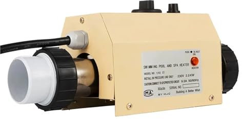 NGBFF Réchauffeur de Piscine, Thermostat de Chauffe-Eau électrique 3KW, for Piscine, Baignoire, Spa, Bain à remous de Massage(3000W)