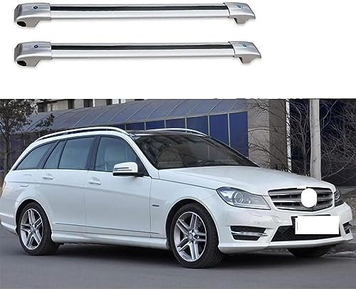 DRYFAL DachträGer RelingträGer für Benz C-Class W204 5-Door Estate 2007-2014 Dachgepäckträger Aluminium mit Dachreling für Fahrradträger Dachboxen Skihalter