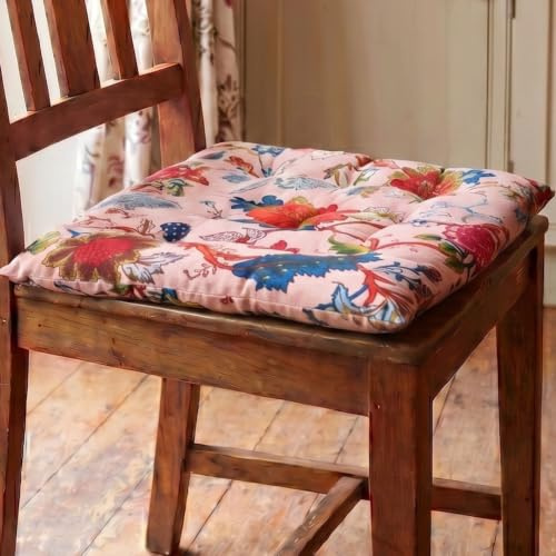 GURU SHOP Samt Steppkissen, Stuhlkissen, Sitzauflage, 40x40 cm, weich, rosa | 100% Baumwolle, handgefertigt, einzigartiges Design, pflegeleicht, ideal für Stühle oder als Bodenkissen