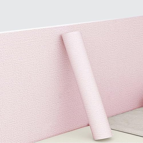 Rouleau Isolant Thermique Anti Froid et Chaleur, Papier Peint Revetement Mural Adhésif pour Salle de Bain Chambre Cuisine, 3D Coussin Mural Masquer Les Imperfections(Rose,W 50 x L 280 x H 0.3 cm)