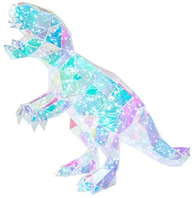 Beliani LED Dekoration Dinosaurier Bunt Kunststoff Dinosaurierform T-Rex | Benötigt keine Montage, 15 x 55 x 38 cm