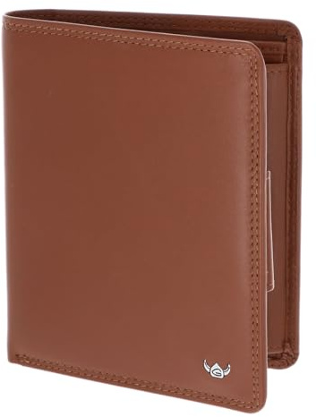 Golden Head Leder Geldbörse Polo RFID Protect Kombischeintasche 1289 Cognac braun