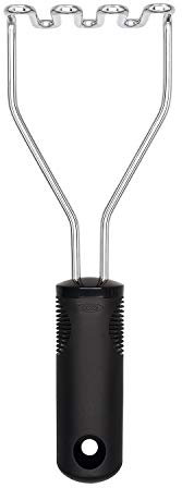 Oxo Potato Masher in silver/black, Stainless Steel, 5.84 x 8.38 x 24.77 cm