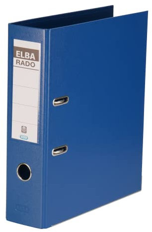 Elba Ordner A4, rado plast, 8cm breit, Kunststoff, blau, 1 Stück