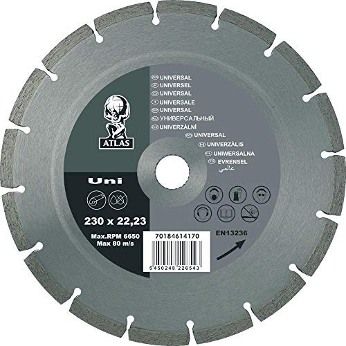 Norton Clipper 70184614170 Diamantblatt für Winkelschleifer Atlas Uni, 230 mm