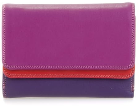 mywalit - Leder Damen Geldbörse - Double Flap Purse - 250-75 - Sangria Multi